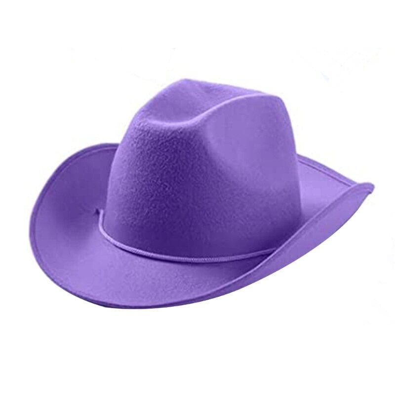 Tavallinen Cowgirl-hattu Tavallinen Cowboy-hattu naisille koristeeksi polttareiden hattu Huopa Cowboy-hattu säädettävä kiristysnyöri hinta ja tiedot | Miesten hatut, huivit ja käsineet | hobbyhall.fi