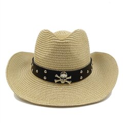 Cowboy Hat Cowhead Asusteet Olkihattu Miesten Kesä Ulkoilu Rantahattu Unisex Solid Western Cowboy Hat hinta ja tiedot | Miesten hatut, huivit ja käsineet | hobbyhall.fi