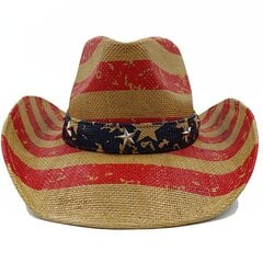 Brodeerattu Cowboy Hattu Vintage Olkihattu 2023 Miesten ja Naisten Jazz Cowboy Hattu Olkihattu Aurinkohattu kesähattu hinta ja tiedot | Miesten hatut, huivit ja käsineet | hobbyhall.fi