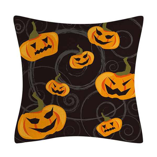 Happy Halloween Trick or Treat Söpö Ghost Child Tyynyliina Kurpitsa Bat Wizard Heittotyynynpäällinen Juhlasisustus 45x45cm