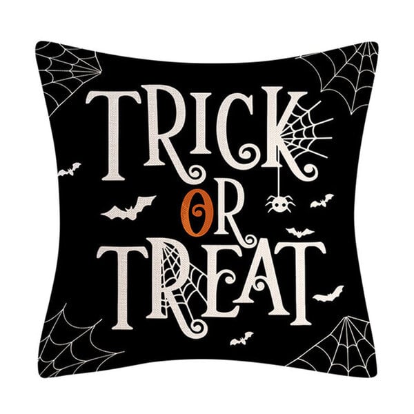 Happy Halloween Trick or Treat Söpö Ghost Child Tyynyliina Kurpitsa Bat Wizard Heittotyynynpäällinen Juhlasisustus 45x45cm