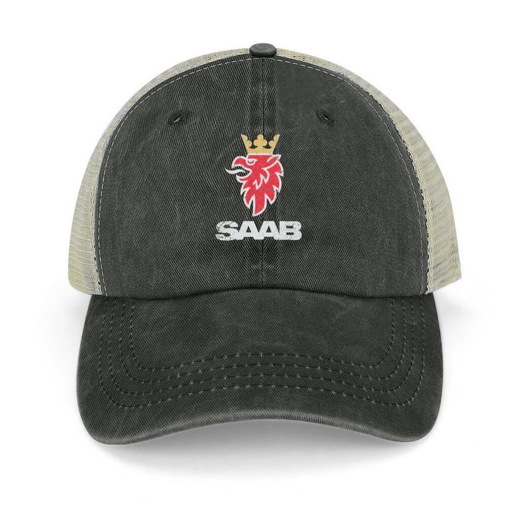 SAAB Vintage Grunge Logo Cowboy Hattu Hattu Beach Trucker Hatut Lasten Hattu Hattu Miesten Hattu Ylellinen Naisten hinta ja tiedot | Miesten hatut, huivit ja käsineet | hobbyhall.fi