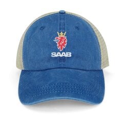 SAAB Vintage Grunge Logo Cowboy Hattu Hattu Beach Trucker Hatut Lasten Hattu Hattu Miesten Hattu Ylellinen Naisten hinta ja tiedot | Miesten hatut, huivit ja käsineet | hobbyhall.fi