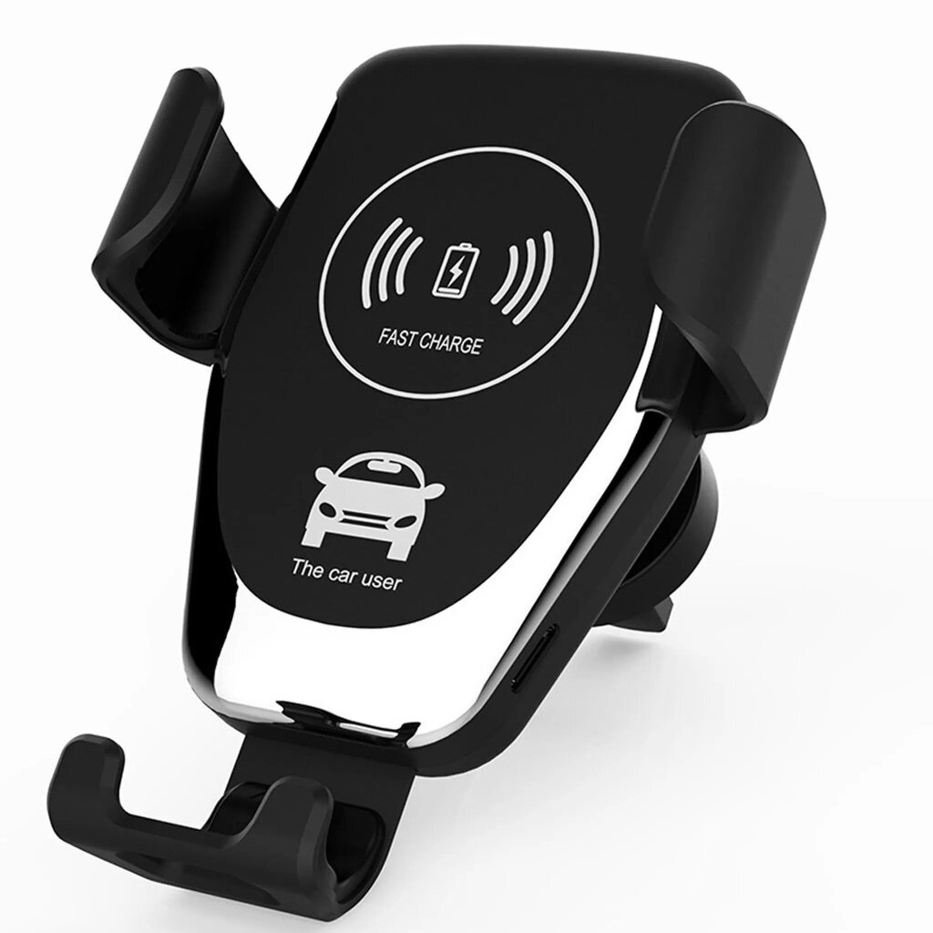 2 in 1 Qi Charger -autopuhelinteline, musta hinta ja tiedot | Polkupyörälaukut ja puhelinpidikkeet | hobbyhall.fi