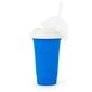 Milkshake Smoothie Cup, jossa 2 in 1 pilli ja lusikka, kannettava puristuskuppi, sininen hinta ja tiedot | Lasit, mukit ja kannut | hobbyhall.fi