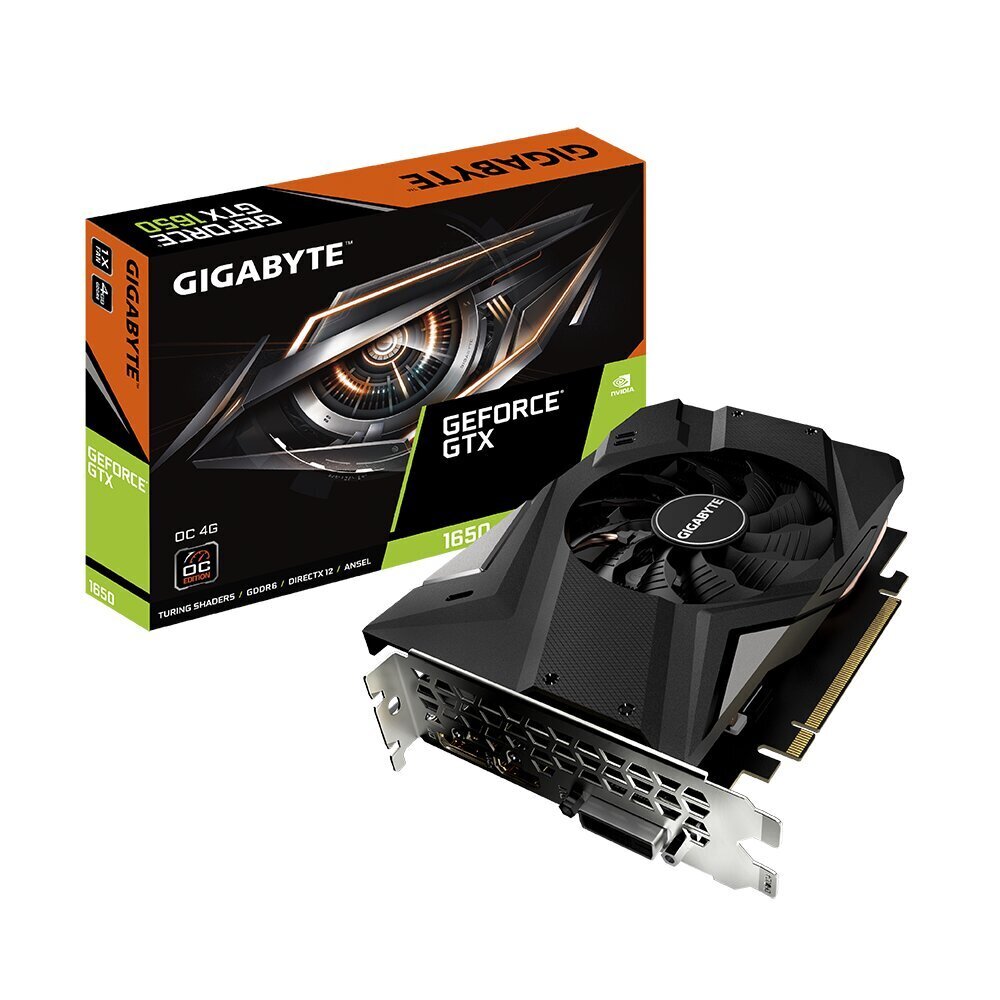 Gigabyte GeForce GTX 1650 D6 OC (GV-N1656OC-4GD) hinta ja tiedot | Näytönohjaimet | hobbyhall.fi