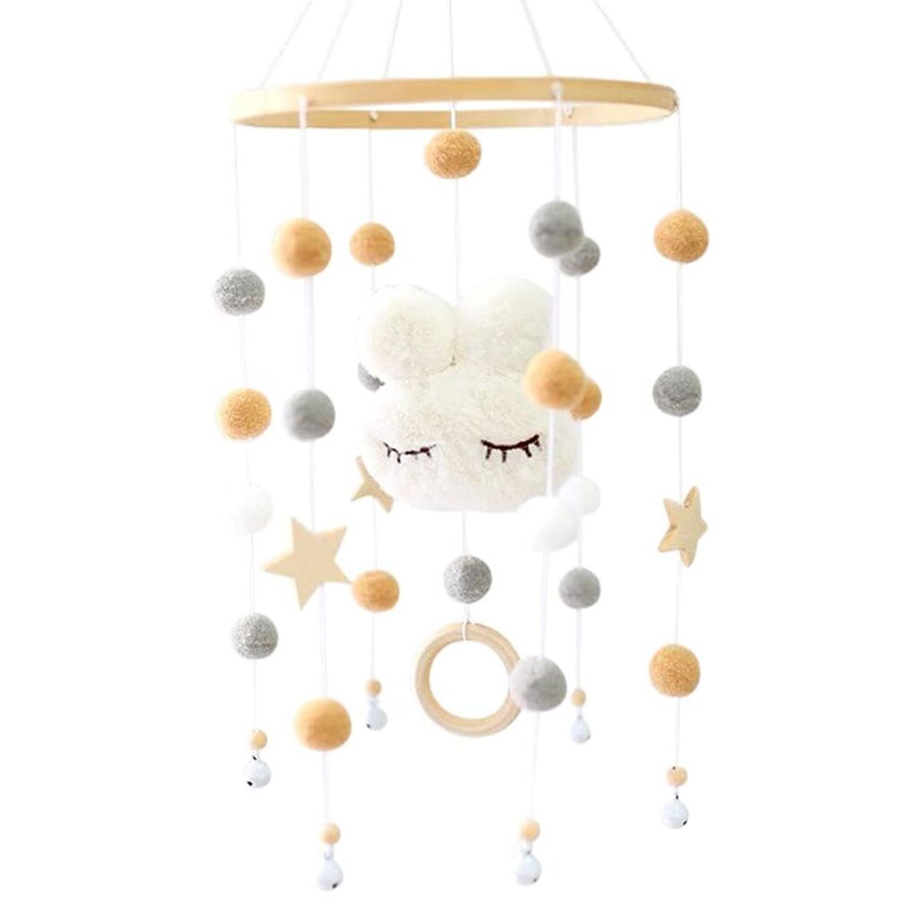 Mobile Baby Wind Chime puinen huopapallopilvi pinnasänky traileri, valkoinen hinta ja tiedot | Koristeet ja tarrat | hobbyhall.fi