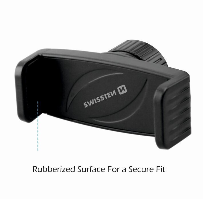 Swissten S-GRIP S3-HK Premium yleisikkunateline 360 kierrolla laitteille 3,5" - 6,0" musta hinta ja tiedot | Puhelintelineet | hobbyhall.fi