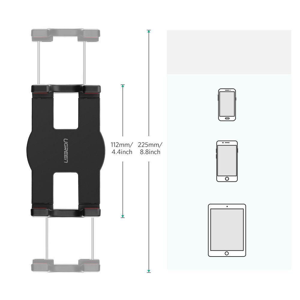 Ugreen LP142 kolmijalka puhelimille ja tableteille, musta hinta ja tiedot | Puhelintelineet | hobbyhall.fi