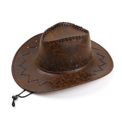 Muoti leveälierinen länsimainen Cowboy-hattu tuulenpitävällä köydellä Cowgirl-hattu Jazz-silppuri Kaikki sopivat Street Strollingiin hinta ja tiedot | Miesten hatut, huivit ja käsineet | hobbyhall.fi