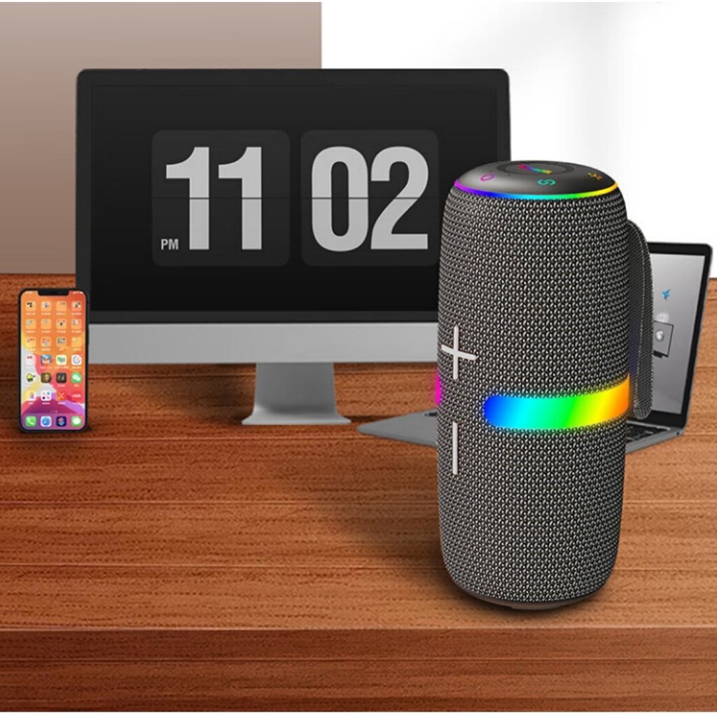 Langaton kaiutin Newmine N511 78MM RGB 24H tf 4500mah AUX USB ipx5 Bluetooth5.2 30W hinta ja tiedot | Kaiuttimet | hobbyhall.fi