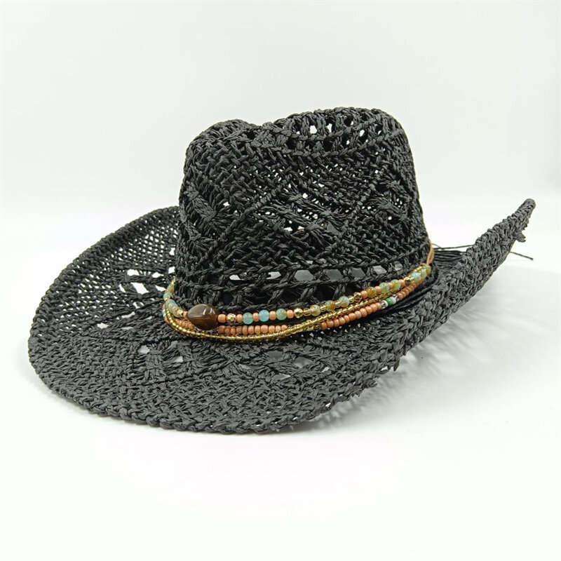 Devil's Eye Cowboy Hattu 2023 Aurinkosuojahattu Vesimeloni Punainen Kesä Hollow Sun Hat Cowboy Olkihattu Miesten ja Naisten Ranta hinta ja tiedot | Miesten hatut, huivit ja käsineet | hobbyhall.fi