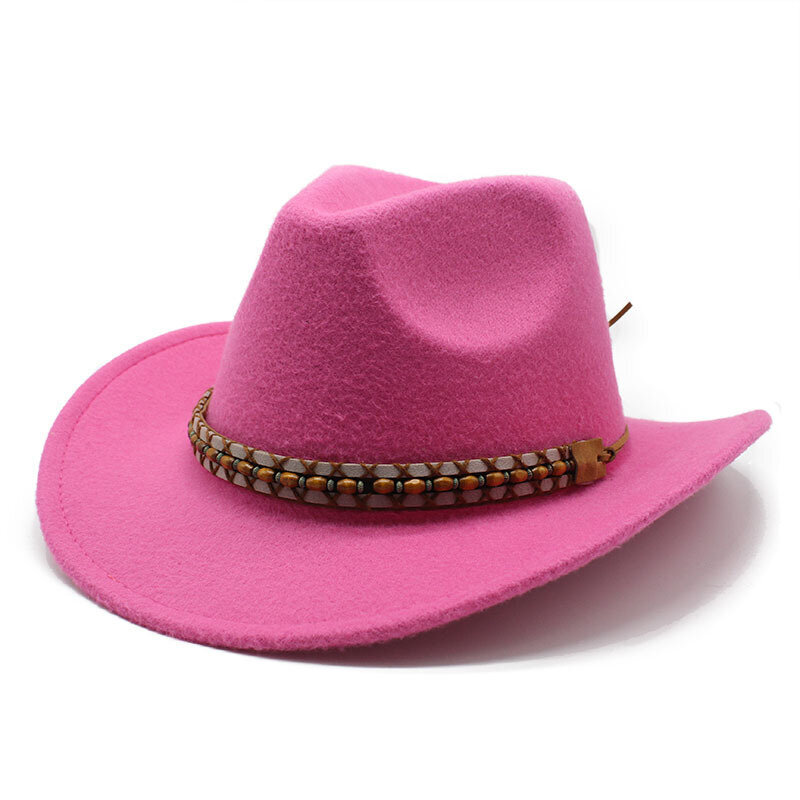 Vintage Naiset Miehet Etninen tyyli Länsi Cowboy Hattu Leveälierinen Gentleman Lady Jazz Cowgirl Cap Party Cloche Sombrero Panama Cap hinta ja tiedot | Miesten hatut, huivit ja käsineet | hobbyhall.fi