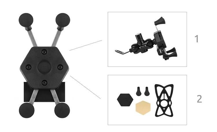 Moottoripyörän puhelimen pidike laturilla hinta ja tiedot | Puhelintelineet | hobbyhall.fi