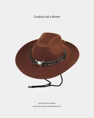 Villainen Länsi Cowboy Hattu Kansallinen Tuuli Miesten Ja Naisten Pariskunta Hattu Cowboy Hattu Stetson Style Pehmeä Fedora Sun Summer Western Ridi hinta ja tiedot | Miesten hatut, huivit ja käsineet | hobbyhall.fi