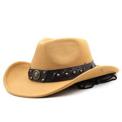 Suunnittelija Merkki Western Cowboy Hat Villa Jazz Top Hat Miesten ja Naisten Syksy- ja Talvihuopa Iso Enice Lippalakki Gorras Para Hombres hinta ja tiedot | Miesten hatut, huivit ja käsineet | hobbyhall.fi