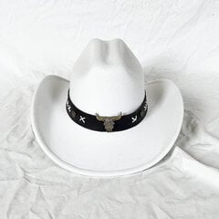 Vintage Western Cowboy -hattu Miesten Gentleman Lady Jazz Cowgirl Nahkaisella Leveälierisellä Cloche Church Sombrero Hombre Lippalakit hinta ja tiedot | Miesten hatut, huivit ja käsineet | hobbyhall.fi