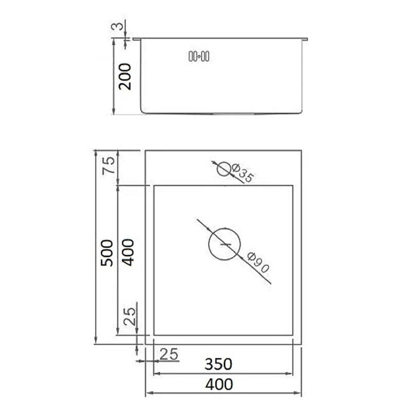 40x50 cm keittiöallas Wisent WS34050B ruostumattomasta teräksestä, grafiitinharmaa hinta ja tiedot | Keittiöaltaat | hobbyhall.fi