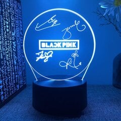 Blackpink Illusion Lamp 3D yövalo 16 värin vaihtokaukosäätimellä, huoneen sisustus hinta ja tiedot | Pöytävalaisimet | hobbyhall.fi