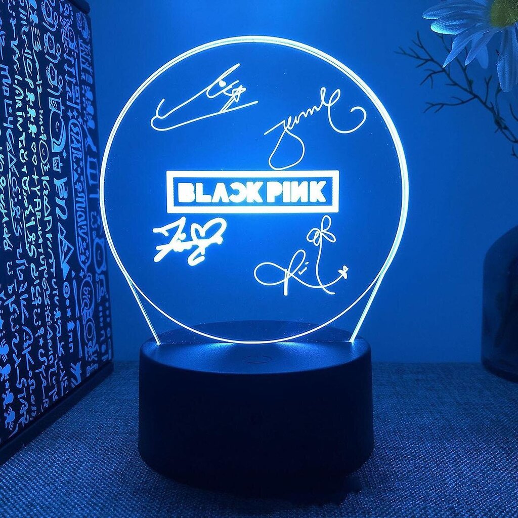 Blackpink Illusion Lamp 3D yövalo 16 värin vaihtokaukosäätimellä, huoneen sisustus hinta ja tiedot | Pöytävalaisimet | hobbyhall.fi