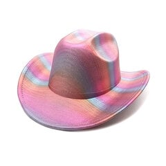 Hopeanvärinen glitter Cowboy-hattu Länsi-cowboy-miesten ja -naisten retrojuhlajuhlat Cowboy-hattu ulkona ritarihattu hinta ja tiedot | Miesten hatut, huivit ja käsineet | hobbyhall.fi