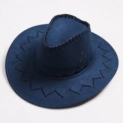 Vintage Länsi-Cowboy-hattu Cowboy-hattu jäljitelmä mokkanahka Länsi-Cowboy-hattu Miesten ratsastushattu Fedora-hattu Panama köysi Asusteet hinta ja tiedot | Miesten hatut, huivit ja käsineet | hobbyhall.fi