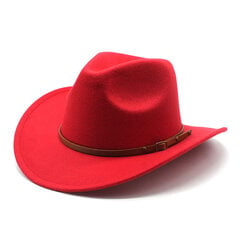 Four Seasons Cowboy-hatut naisille ja miehille Cowgirl Caps Villaiset 57 58 cm Yksinkertaiset nauhat Länsi kaareva reuna Unisex 2023 NZ0072 hinta ja tiedot | Miesten hatut, huivit ja käsineet | hobbyhall.fi