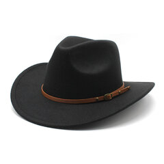 Four Seasons Cowboy-hatut naisille ja miehille Cowgirl Caps Villaiset 57 58 cm Yksinkertaiset nauhat Länsi kaareva reuna Unisex 2023 NZ0072 hinta ja tiedot | Miesten hatut, huivit ja käsineet | hobbyhall.fi