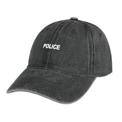 Poliisihuppari edestä Print Police Law Enforcement Cowboy Hat Hattu Mies Luxury Beach Outing Rugby Muoti Rantalakka naisille Miesten hinta ja tiedot | Miesten hatut, huivit ja käsineet | hobbyhall.fi