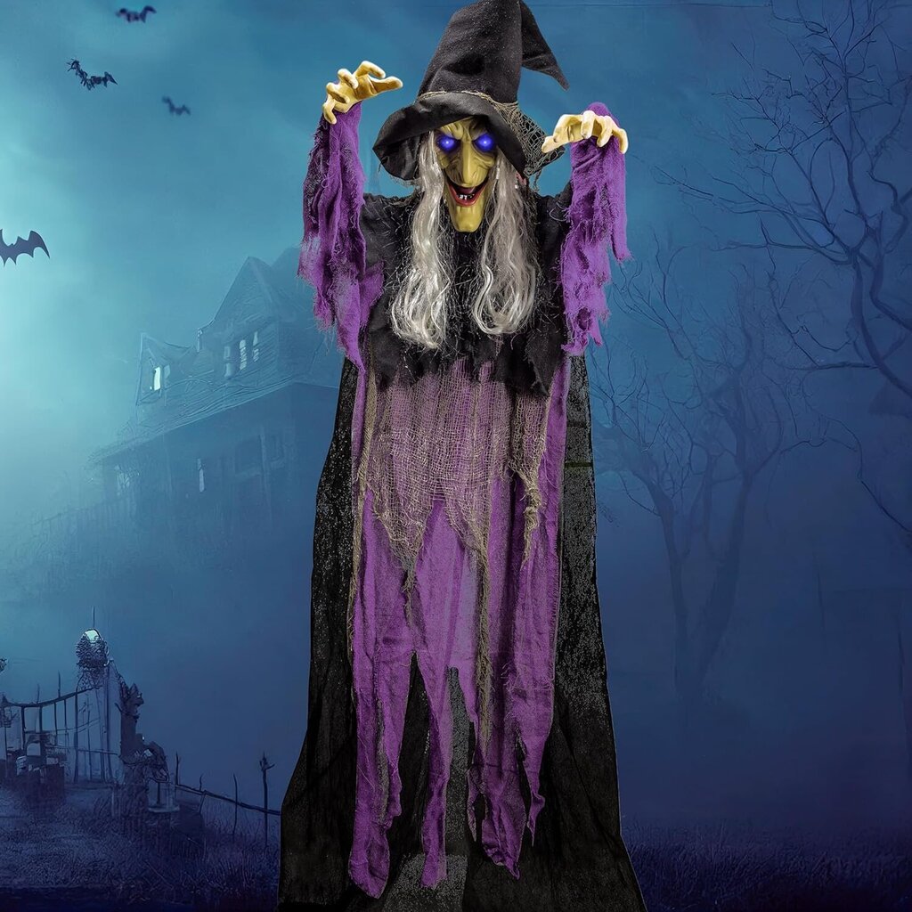 180 cm riippuva animoitu puhuva noitakoriste halloween-riippuva koriste hinta ja tiedot | Juhlakoristeet | hobbyhall.fi