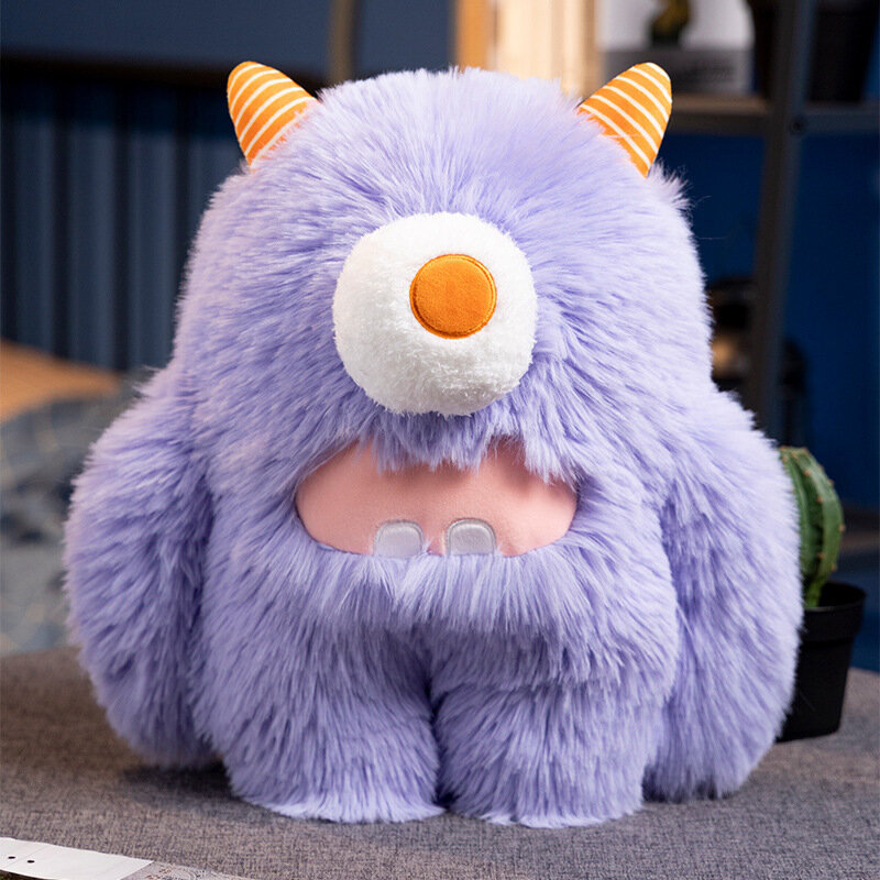 Furry Little Monster Doll Pehmolelu lahja - yksisilmäinen violetti hirviö 40cm hinta ja tiedot | Pehmolelut | hobbyhall.fi