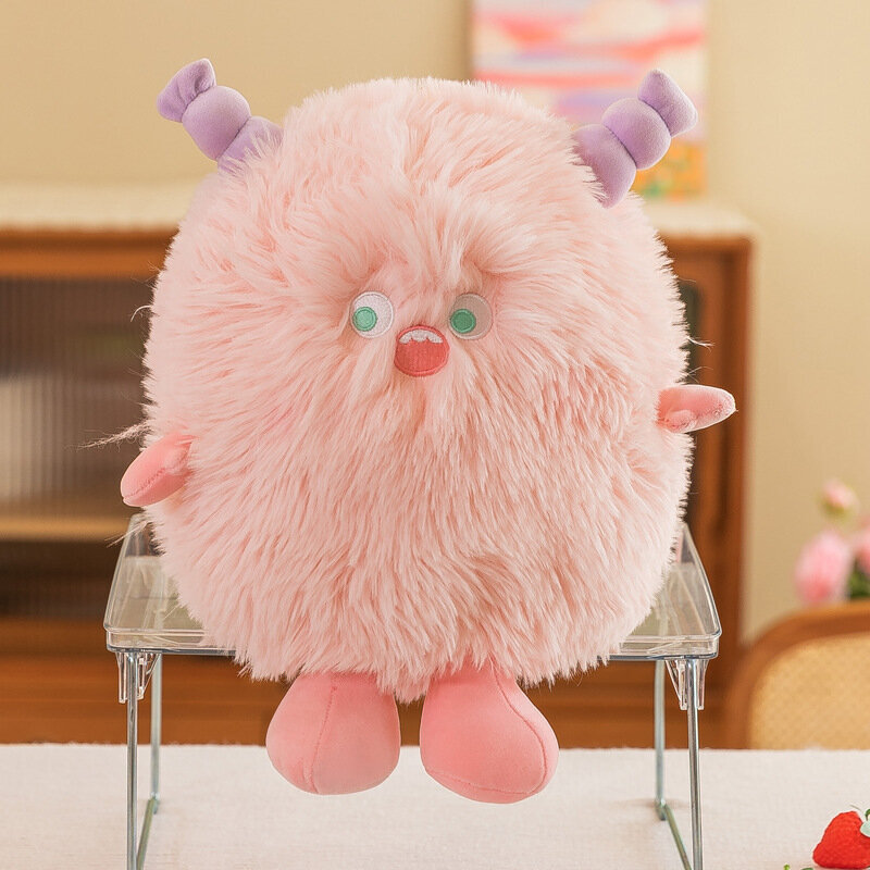 Furry Little Monster Doll Pehmolelu lahja - Yksisarvinen Pink Monster 40cm hinta ja tiedot | Pehmolelut | hobbyhall.fi