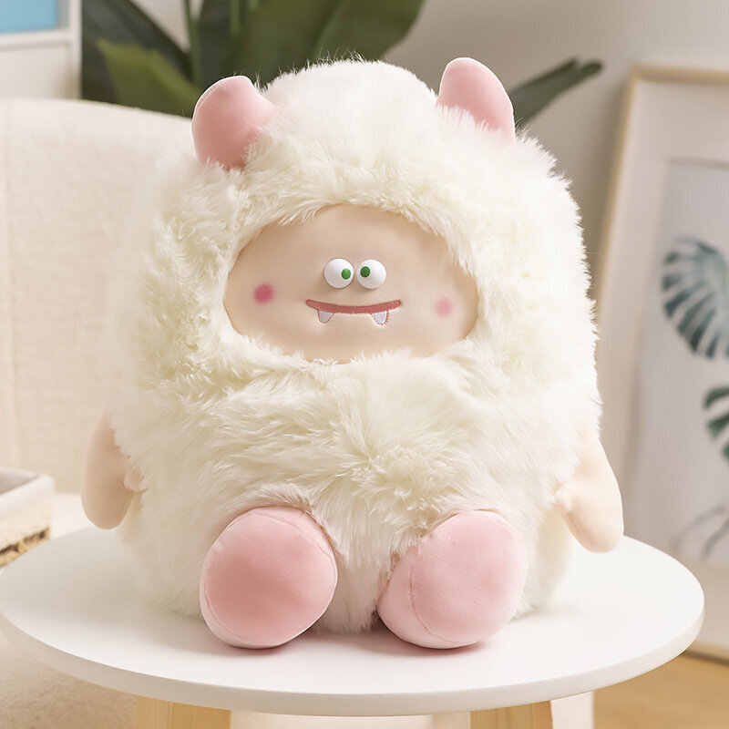 Furry Little Monster Doll Pehmolelu lahja - Monster White 50cm hinta ja tiedot | Pehmolelut | hobbyhall.fi