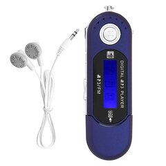 Mp3-soitin kuulokkeella 8gb, kannettava musiikki MP3-usb-soitin LCD-näytöllä Fm-radio kävelyyn juoksemiseen (sininen) hinta ja tiedot | Kuulokkeet | hobbyhall.fi