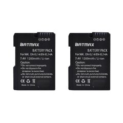 2x En-el14 En-el14a Enel14 En El14 El14a akku + LCD-USB-kaksoislaturi Yhteensopiva Nikon D3100 D3200 D3300 D5100 D5200 D5300 P7000-VÄRI: 1 akku hinta ja tiedot | Paristolaturit | hobbyhall.fi