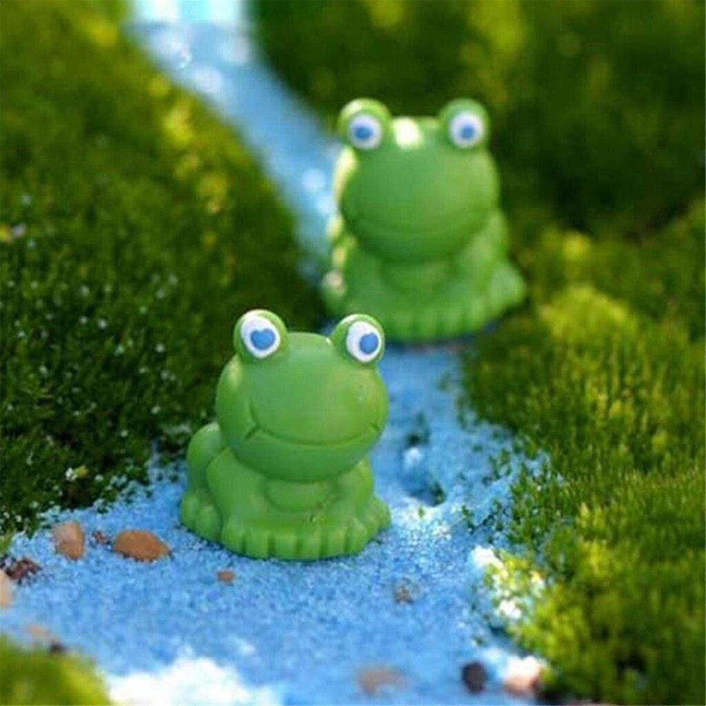 Mini Frogs 100 Pack, Mini Frog Garden Decor, Vihreät sammakkohahmot, Mini Frogs Hartsihahmot, Mini hinta ja tiedot | Sisustustuotteet | hobbyhall.fi