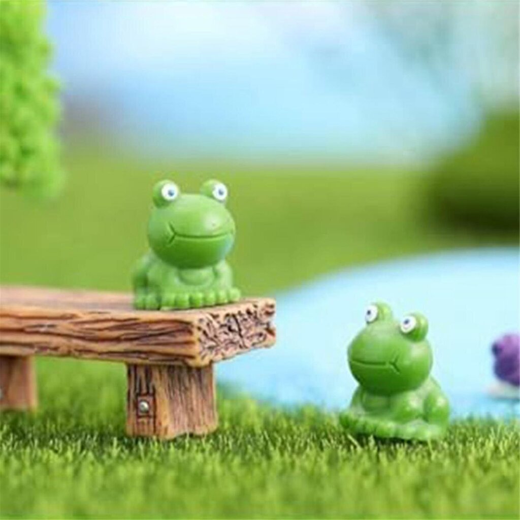 Mini Frogs 100 Pack, Mini Frog Garden Decor, Vihreät sammakkohahmot, Mini Frogs Hartsihahmot, Mini hinta ja tiedot | Sisustustuotteet | hobbyhall.fi