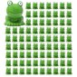 Mini Frogs 100 Pack, Mini Frog Garden Decor, Vihreät sammakkohahmot, Mini Frogs Hartsihahmot, Mini hinta ja tiedot | Sisustustuotteet | hobbyhall.fi