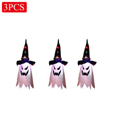 1-10 kpl Halloween-LED-vilkkuvalo Riippuva kummitus Halloween-juhlapukeutuminen Hehkuva velhohattu lamppu kauhurekvisiitta kodin baarin sisustus hinta ja tiedot | Koristeet ja tarrat | hobbyhall.fi