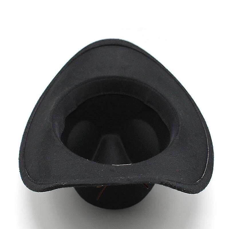 Western Cowboy Top Hat Huopahattu Musta hinta ja tiedot | Miesten hatut, huivit ja käsineet | hobbyhall.fi