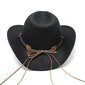 Western Cowboy Top Hat Huopahattu Musta hinta ja tiedot | Miesten hatut, huivit ja käsineet | hobbyhall.fi