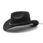 Western Cowboy Top Hat Huopahattu Musta hinta ja tiedot | Miesten hatut, huivit ja käsineet | hobbyhall.fi