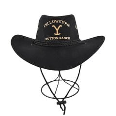 Eurooppalainen ja amerikkalainen Yellowstonen kaarevat räystäät Cowboy-hattu Retro Jazz-hattu Yellowstone Cowboy-hattu ritarihattu hinta ja tiedot | Miesten hatut, huivit ja käsineet | hobbyhall.fi