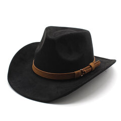 Four Seasons Cowboy-hatut naisille ja miehille mokkanahkaiset lippalakit 57 58 cm retrohihna kaarevareunainen Western Cowgirl 2023 NZ0074 hinta ja tiedot | Miesten hatut, huivit ja käsineet | hobbyhall.fi