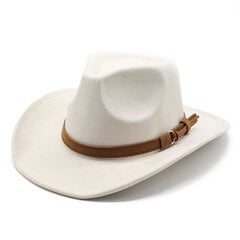 Four Seasons Cowboy-hatut naisille ja miehille mokkanahkaiset lippalakit 57 58 cm retrohihna kaarevareunainen Western Cowgirl 2023 NZ0074 hinta ja tiedot | Miesten hatut, huivit ja käsineet | hobbyhall.fi