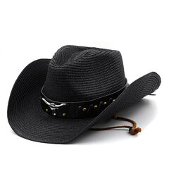 Miesten Muoti Länsi-Cowboy Hatut Naisten Kesä Straw Outdoor Beach Aurinkohattu Sombrero Hombre Cowgirl Lippalakit hinta ja tiedot | Miesten hatut, huivit ja käsineet | hobbyhall.fi