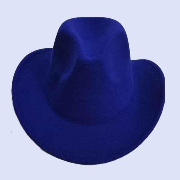 Fedora Solid Color Länsi-Cowboy-hattu rullareunainen tahmea hattu syys- ja talvihattu naiselle miesten ulkoilu jazz-hattu brittiläiseen tyyliin