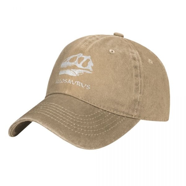 Evolution Baseball Caps Hatut Allosaurus Fossil Classic Dinosaur Head Cowboy Hattu miehelle Peaked Cap Aurinkosuojahatut