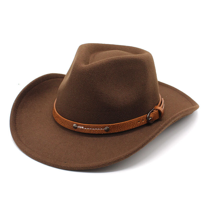 Four Seasons Cowboy-hatut naisille ja miehille Unisex-lippikset, villaiset 57 58 cm, kaareva reuna, yksinkertainen hihna Western Cowgirl 2023 NZ0075 hinta ja tiedot | Miesten hatut, huivit ja käsineet | hobbyhall.fi