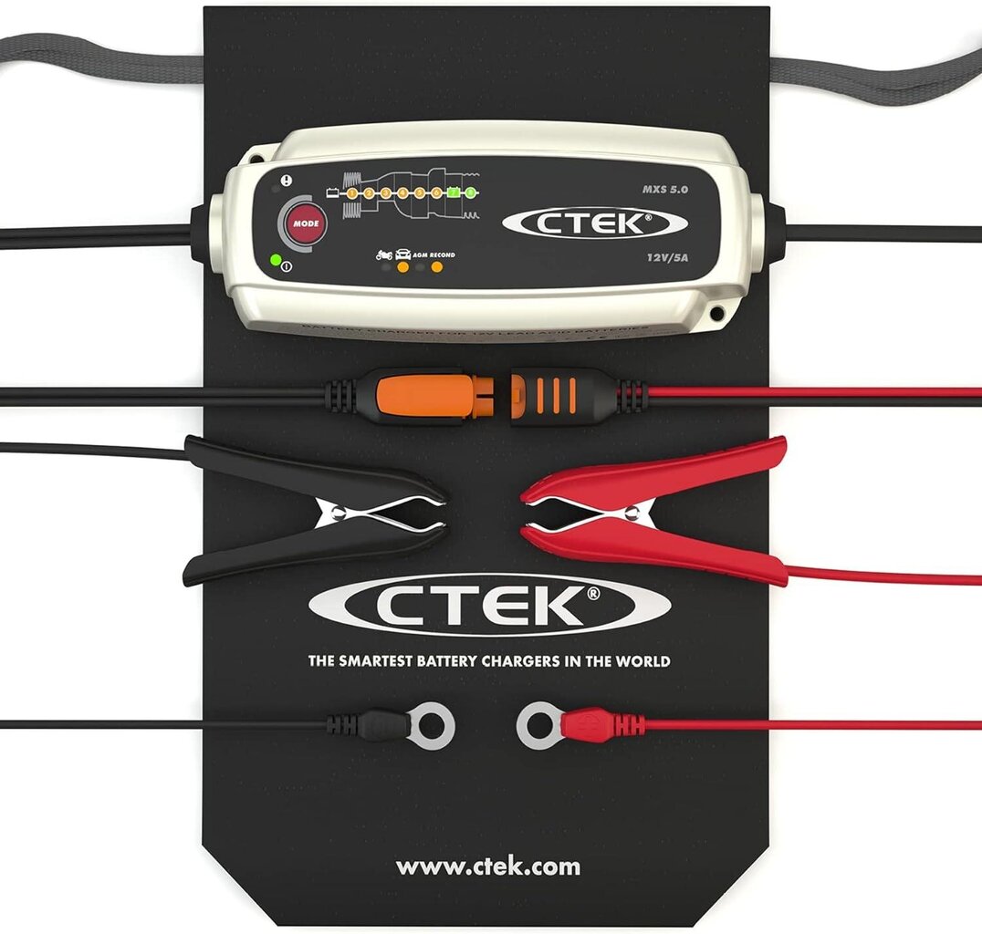 CTEK MXS 5.0 -akkulaturi automaattisella lämpötilakompensoinnilla, 12 V, 5,0 ampeerin EU-pistoke hinta ja tiedot | Auton akkulaturit | hobbyhall.fi